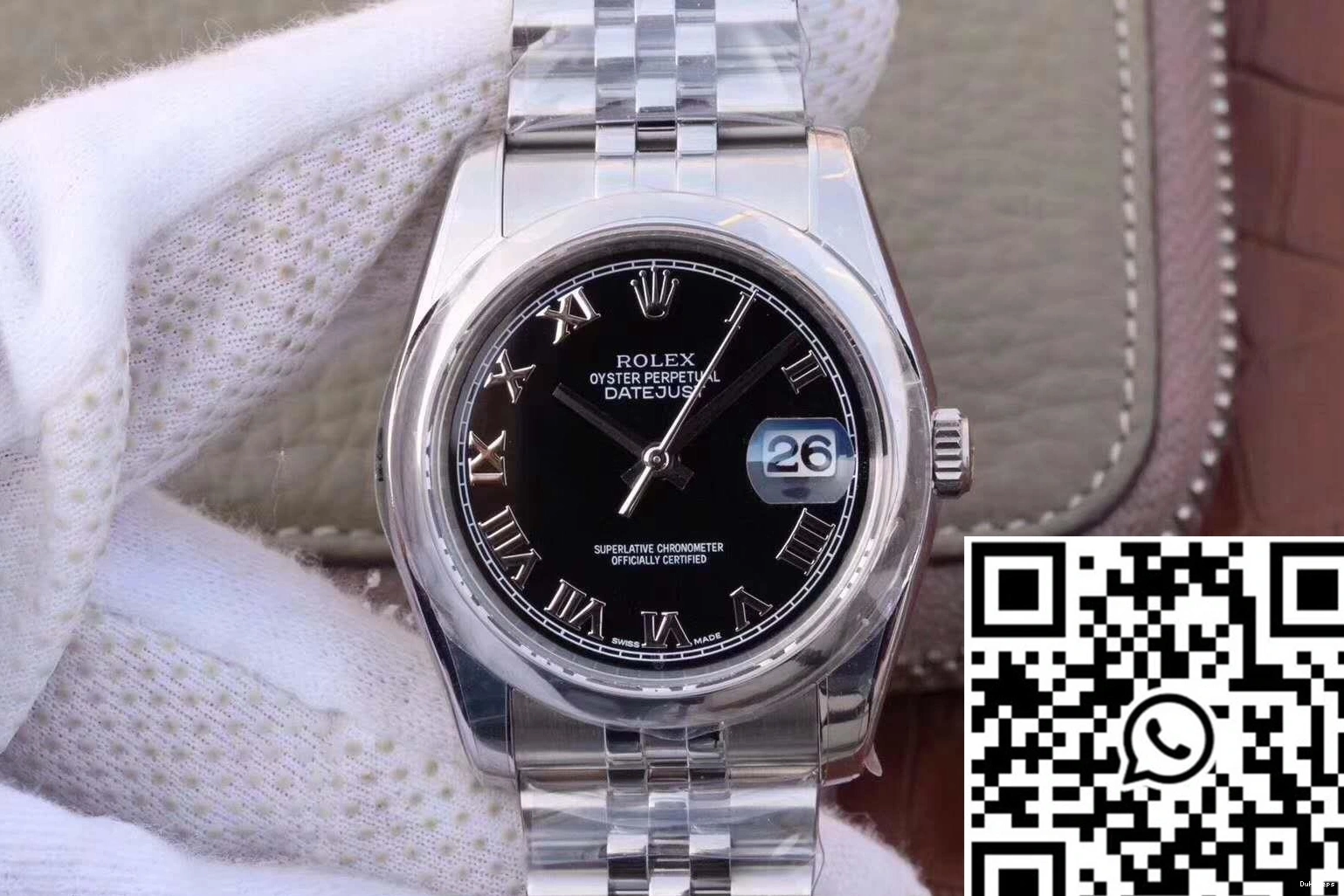 Rome 116234 36mm Time Factory AR Scale Black Datejust Rolex Dial 0521